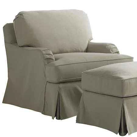 Stowe Slipcover Chair with English Arms